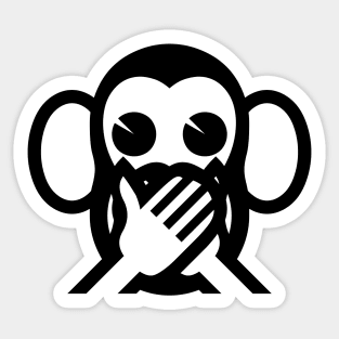 3 Wise Monkeys Iwazaru 言わざる Speak NO Evil Emoji Sticker